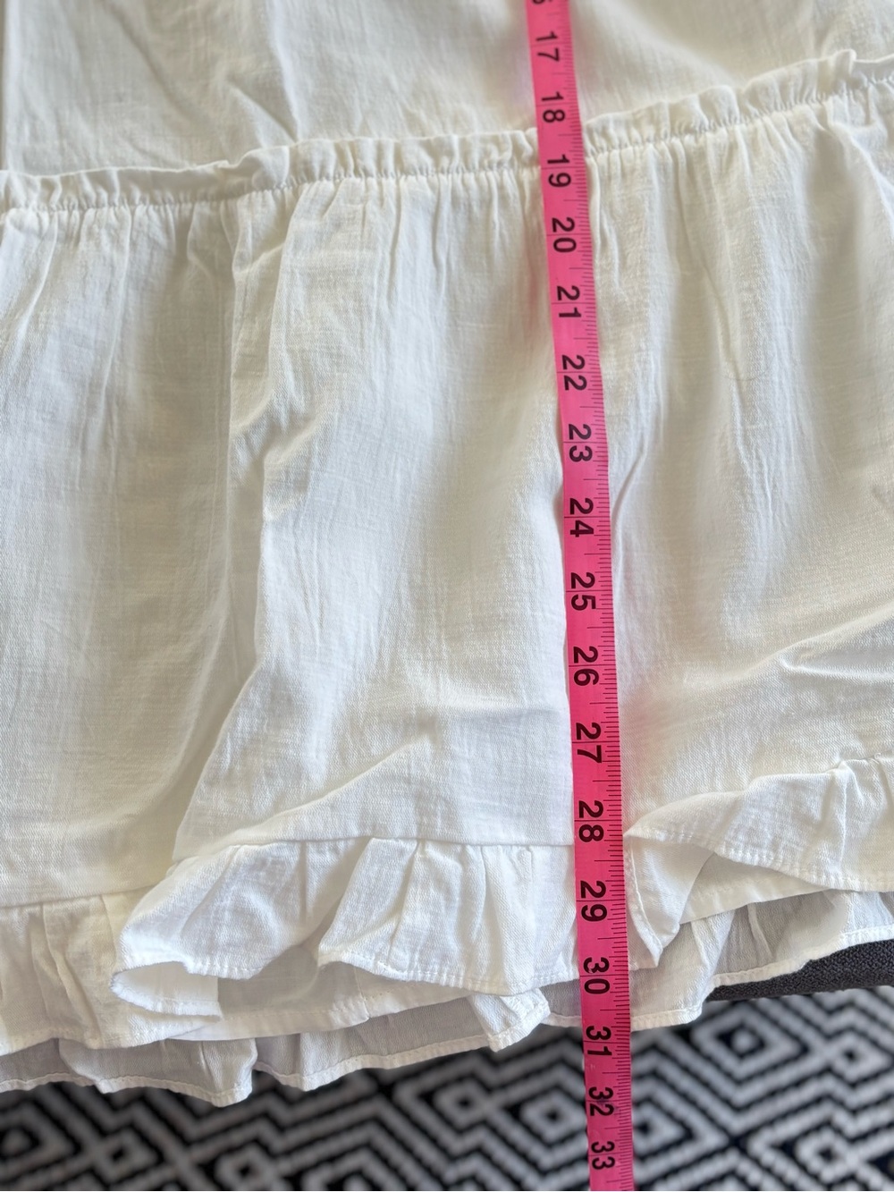 NWT White Tiered Ruffle Spaghetti Strap Sundress - Picture 14 of 14